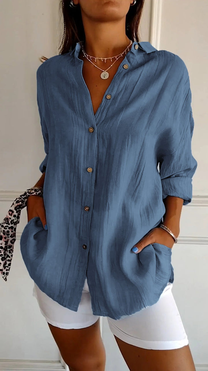 Sasha | Chic Pleated Elegance Shirt