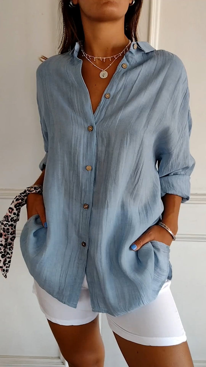 Sasha | Chic Pleated Elegance Shirt