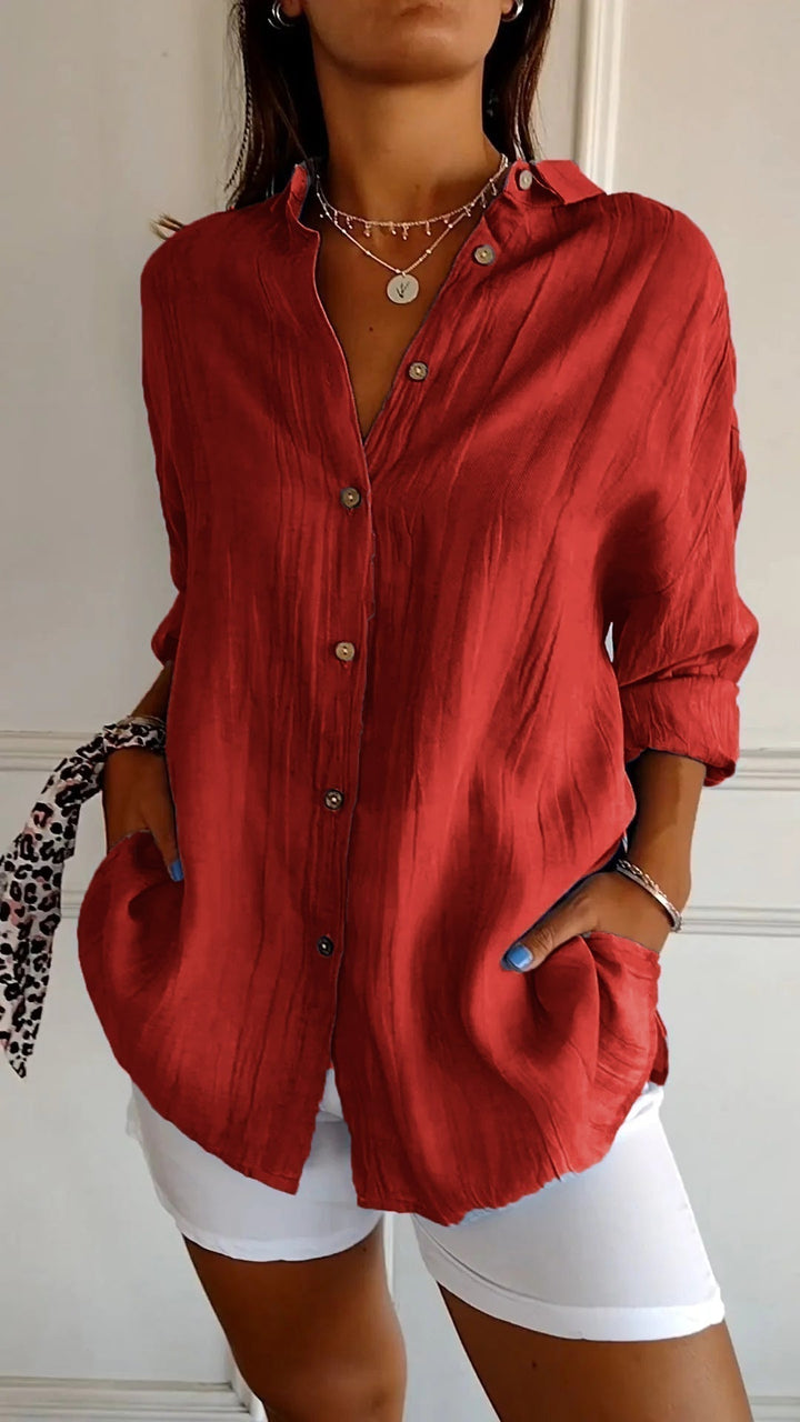 Sasha | Chic Pleated Elegance Shirt