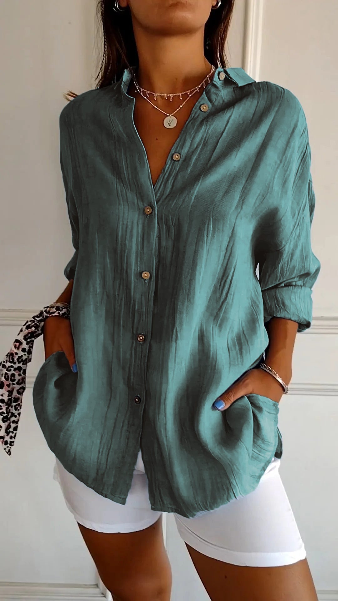 Sasha | Chic Pleated Elegance Shirt