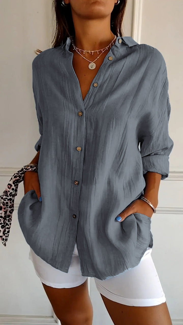 Sasha | Chic Pleated Elegance Shirt