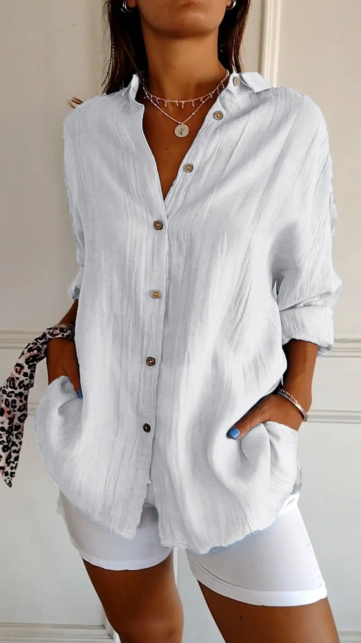 Sasha | Chic Pleated Elegance Shirt