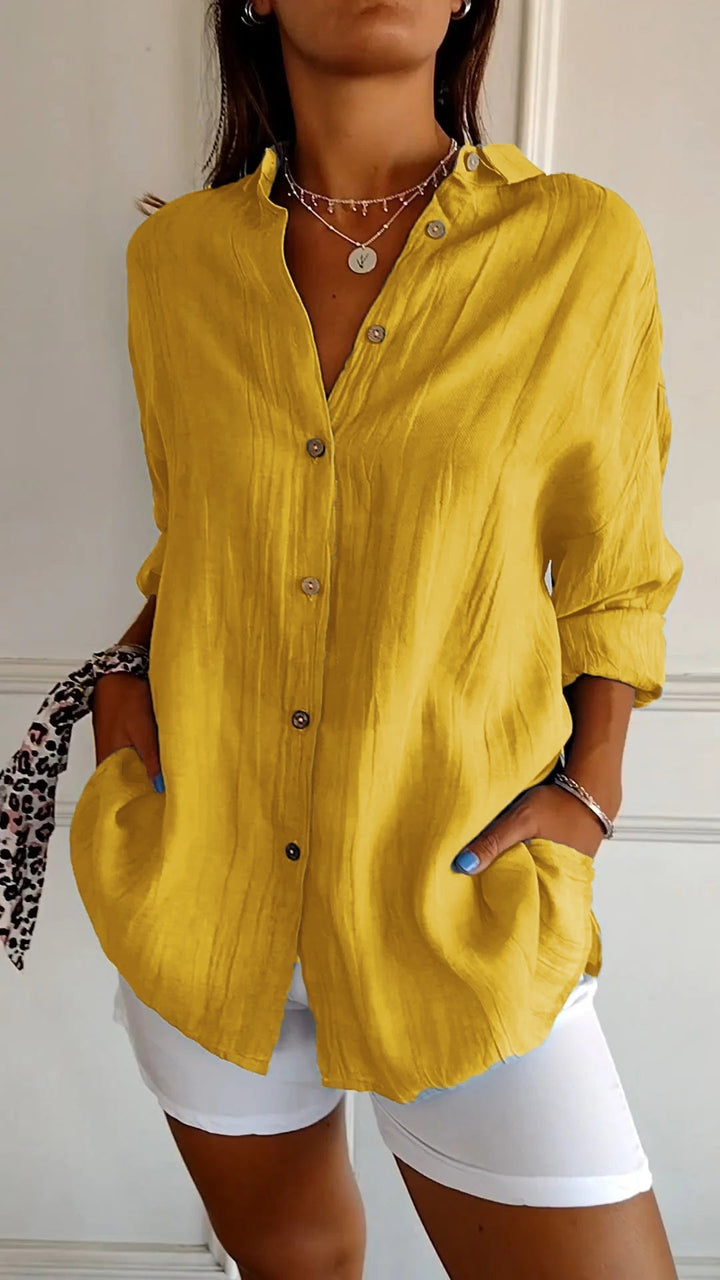 Sasha | Chic Pleated Elegance Shirt