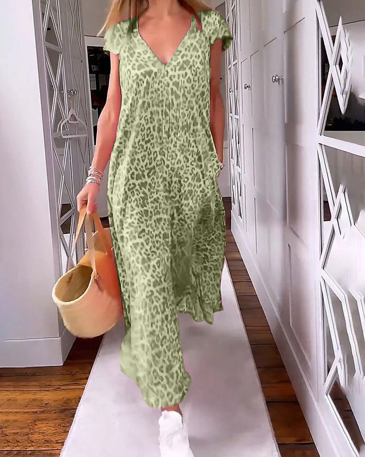 Glaiza | Elegant V-Neck Maxi Dress