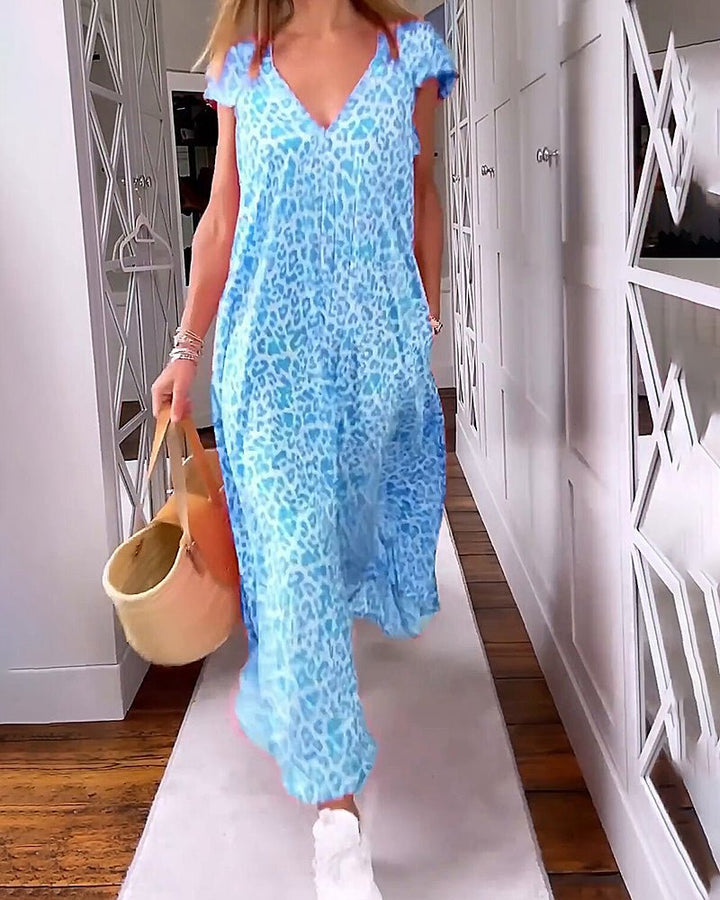 Glaiza | Elegant V-Neck Maxi Dress