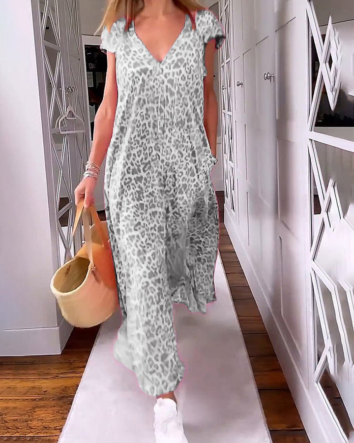 Glaiza | Elegant V-Neck Maxi Dress