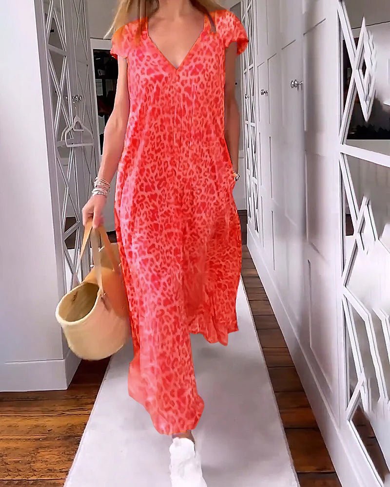 Glaiza | Elegant V-Neck Maxi Dress