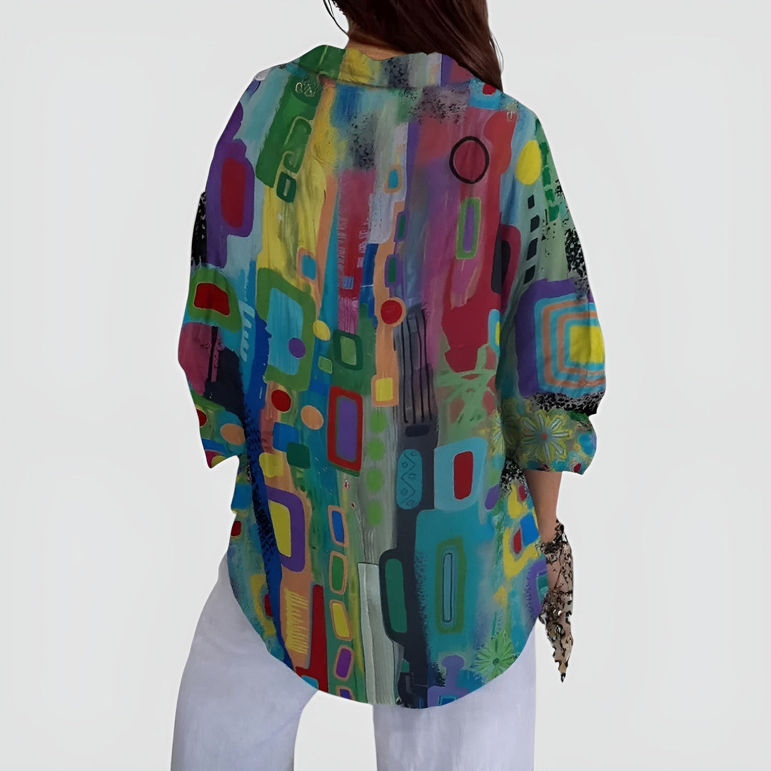 Ava™ Geometric Pattern Blouse