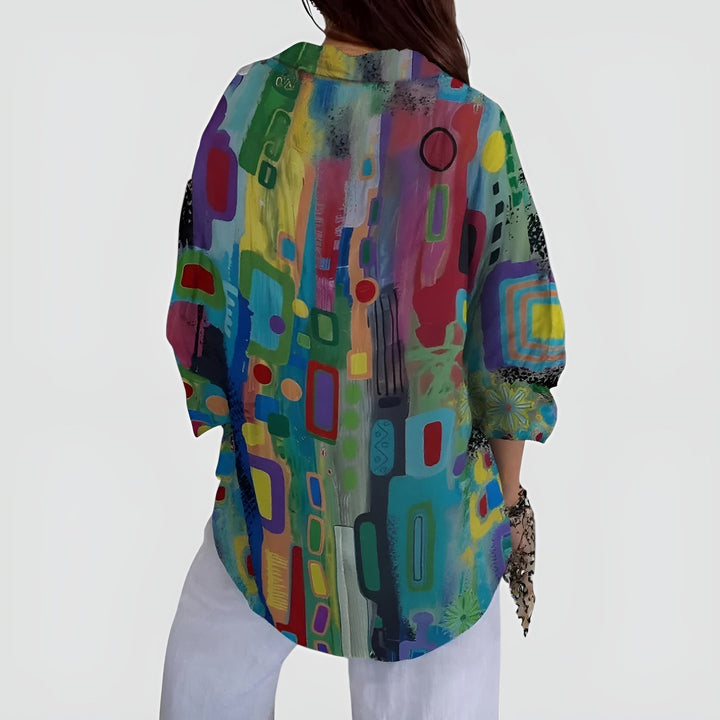 Ava™ Geometric Pattern Blouse