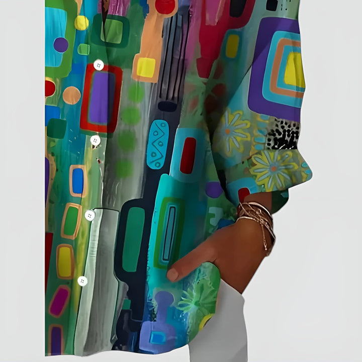 Ava™ Geometric Pattern Blouse